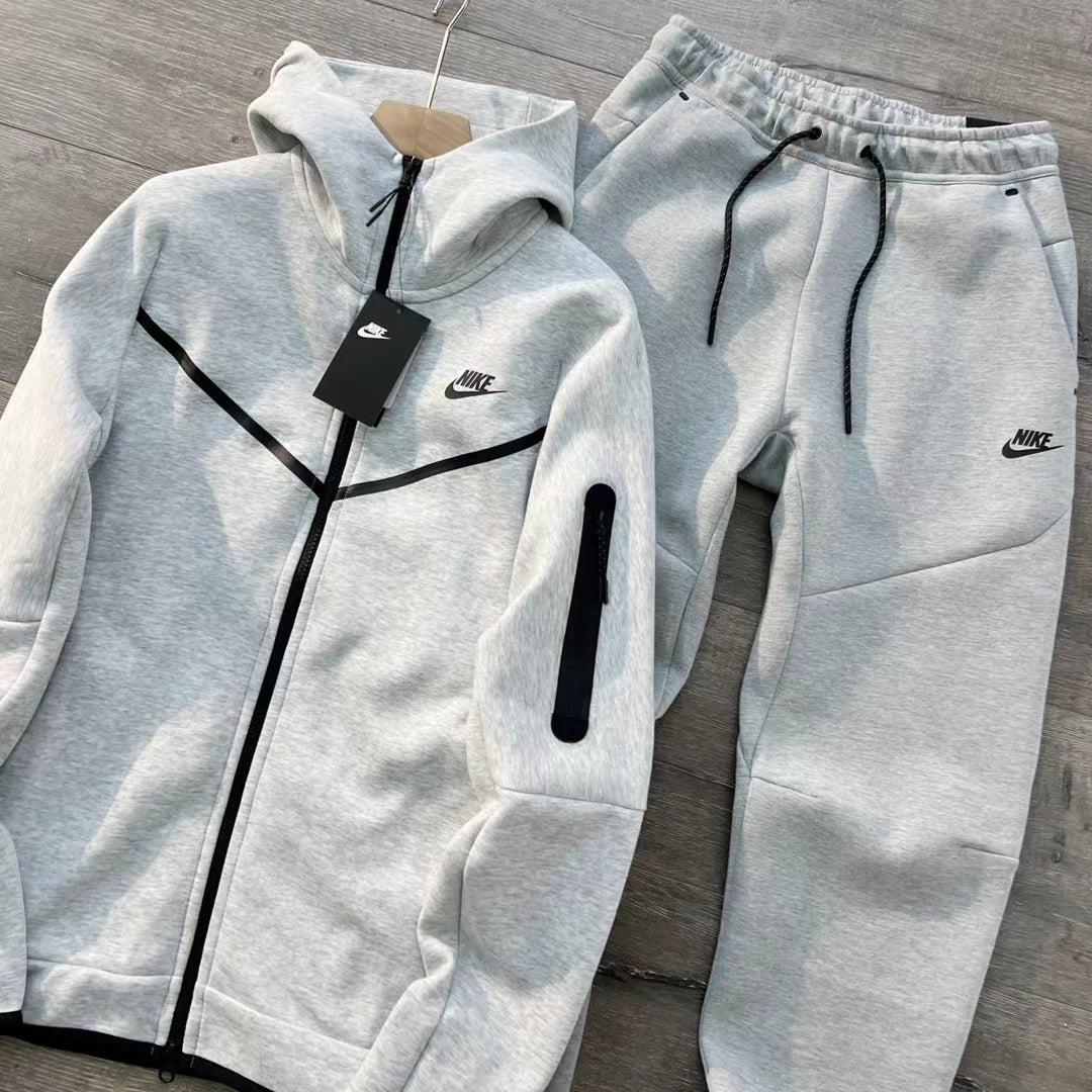 Conjunto Nike Tech Fleece Full Zip Grey