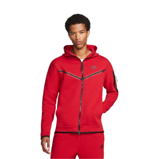 Poleron Nike Tech Fleece Full-Zip Gym Red/Black