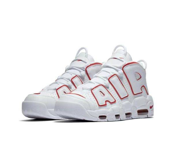 Nike Air More Uptempo "White Varsity Red Outline"