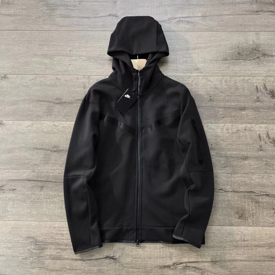 Poleron Nike Tech Fleece Windrunner Full Zip Total Black