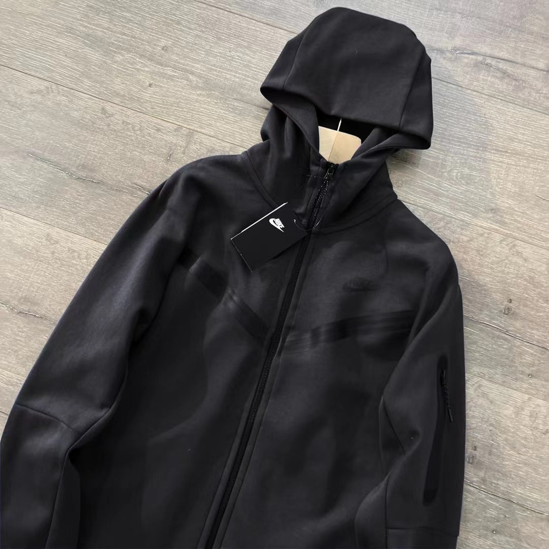 Poleron Nike Tech Fleece Windrunner Full Zip Total Black