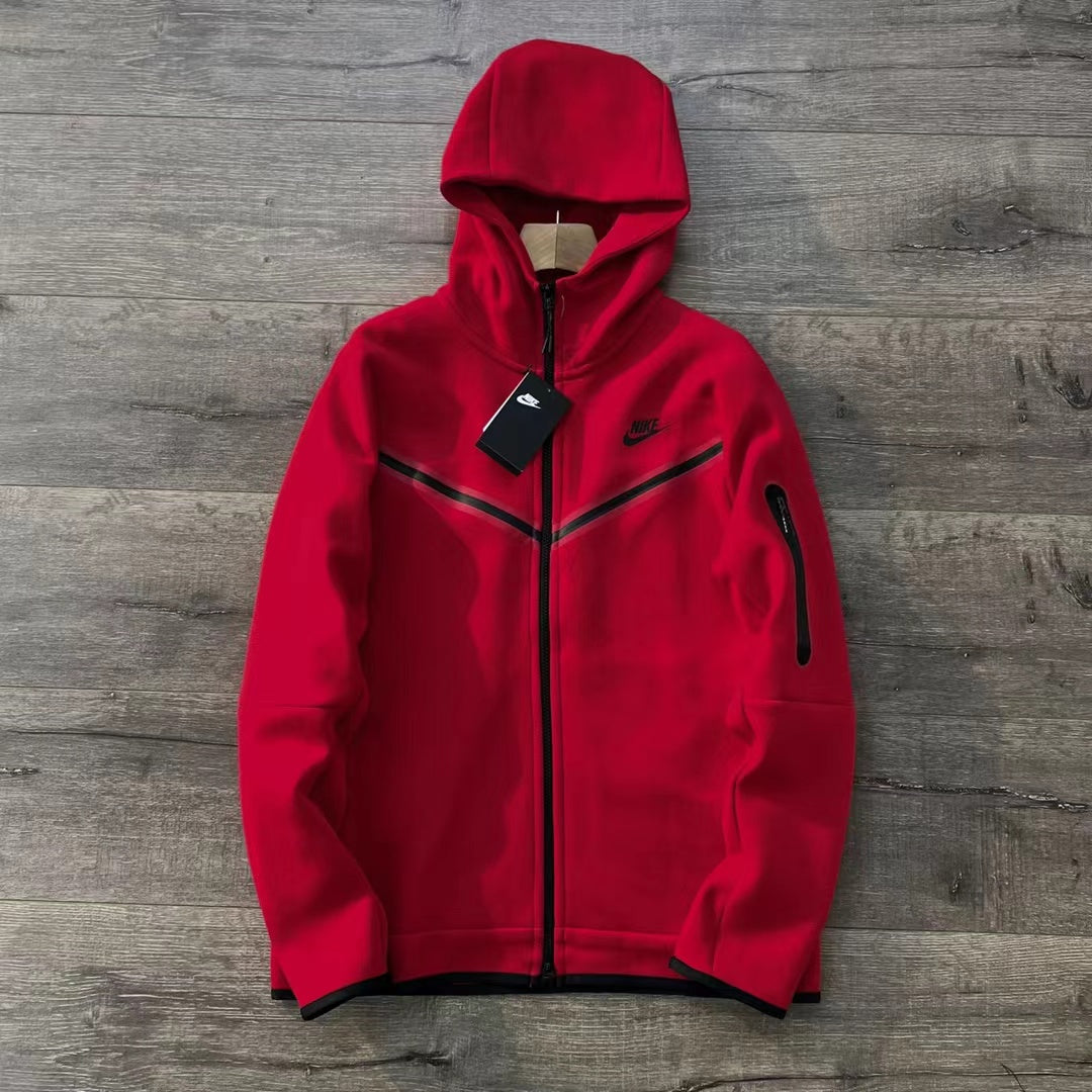 Poleron Nike Tech Fleece Full-Zip Gym Red/Black