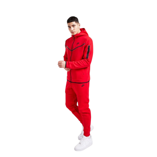 Conjunto Nike Tech Fleece Full Zip Gym Red/Black