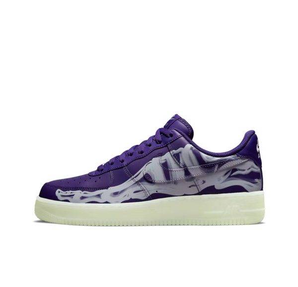 Nike Air Force 1 Low 07 "QS Purple Skeleton Halloween"