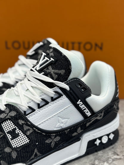 Louis Vuitton LV Trainer "White and Black Monogram Denim"