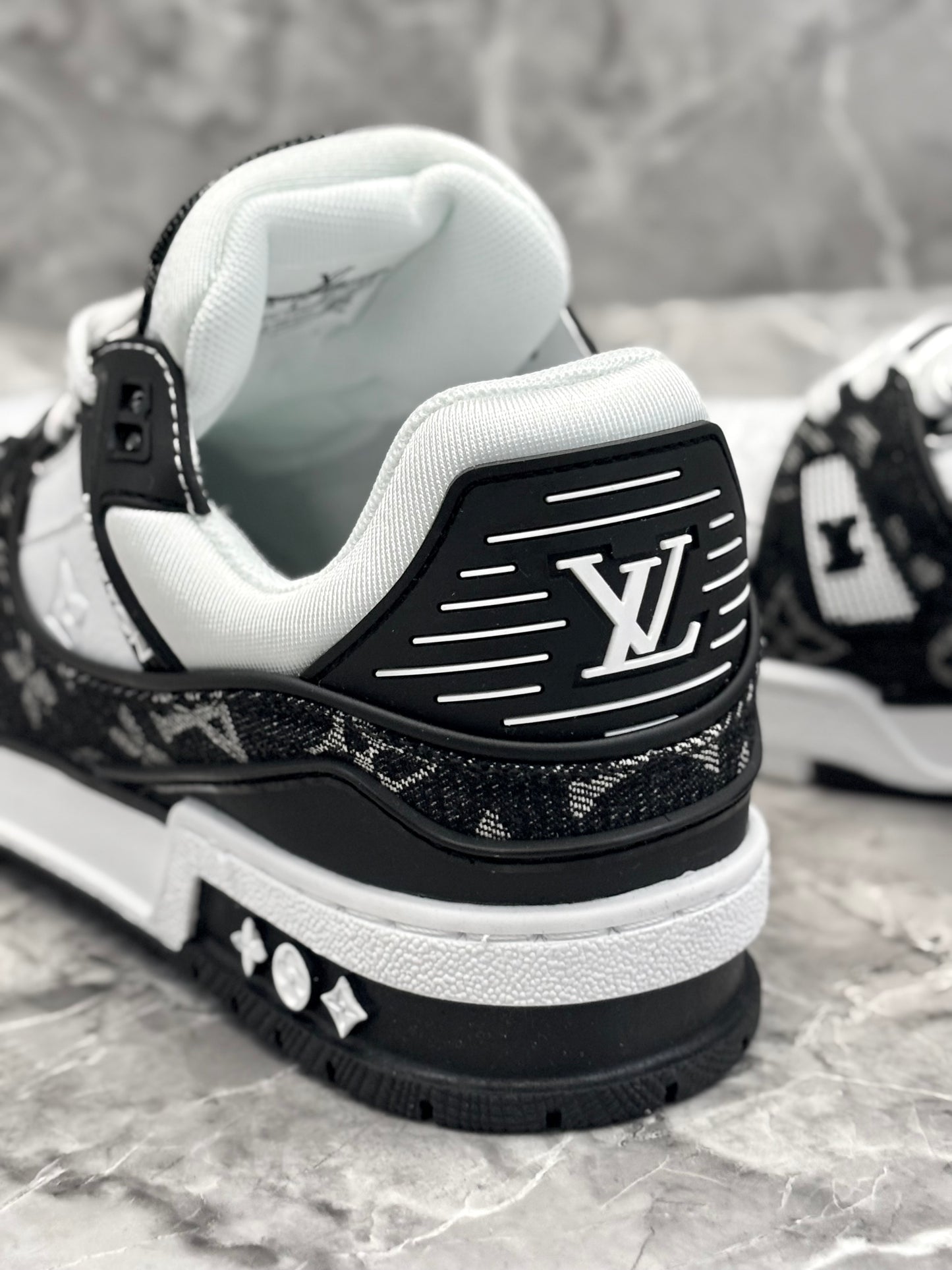 Louis Vuitton LV Trainer "White and Black Monogram Denim"