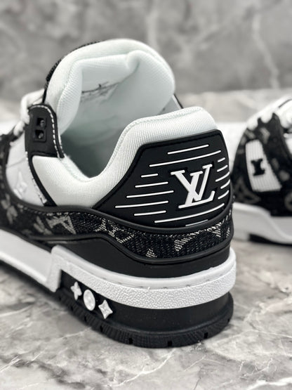 Louis Vuitton LV Trainer "White and Black Monogram Denim"