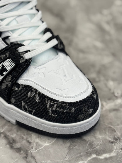 Louis Vuitton LV Trainer "White and Black Monogram Denim"