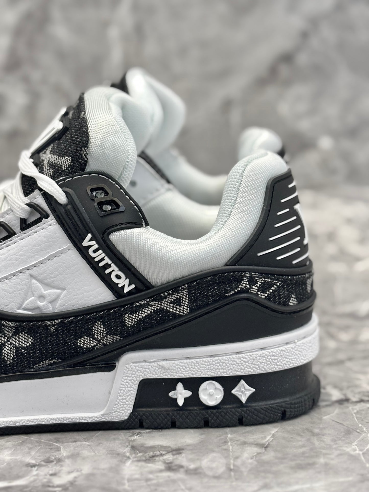 Louis Vuitton LV Trainer "White and Black Monogram Denim"