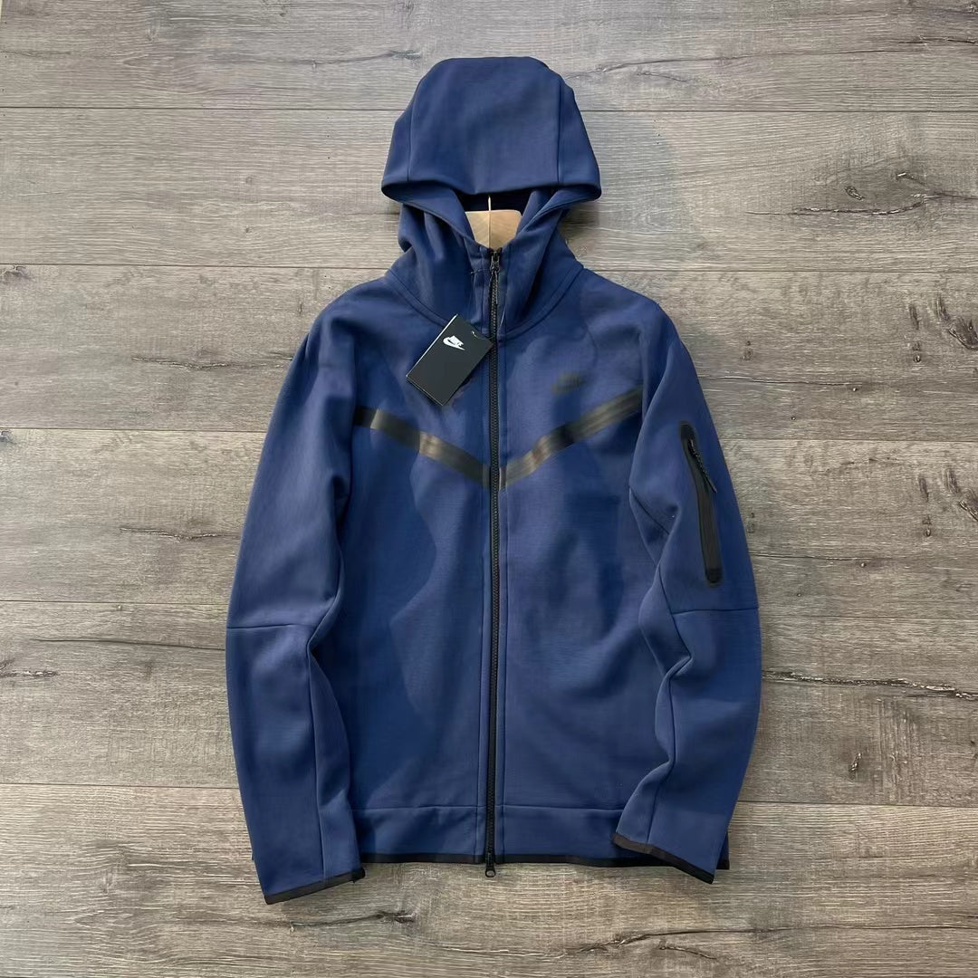 Poleron Nike Tech Fleece Full Zip Midnight Navy/Black