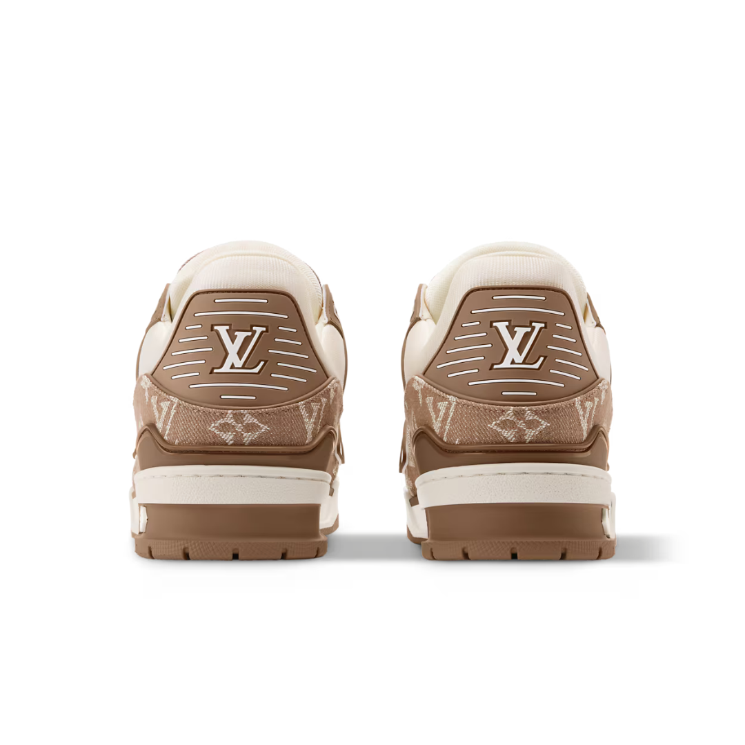 Louis Vuitton LV Trainer "White and Brown Monogram Denim"