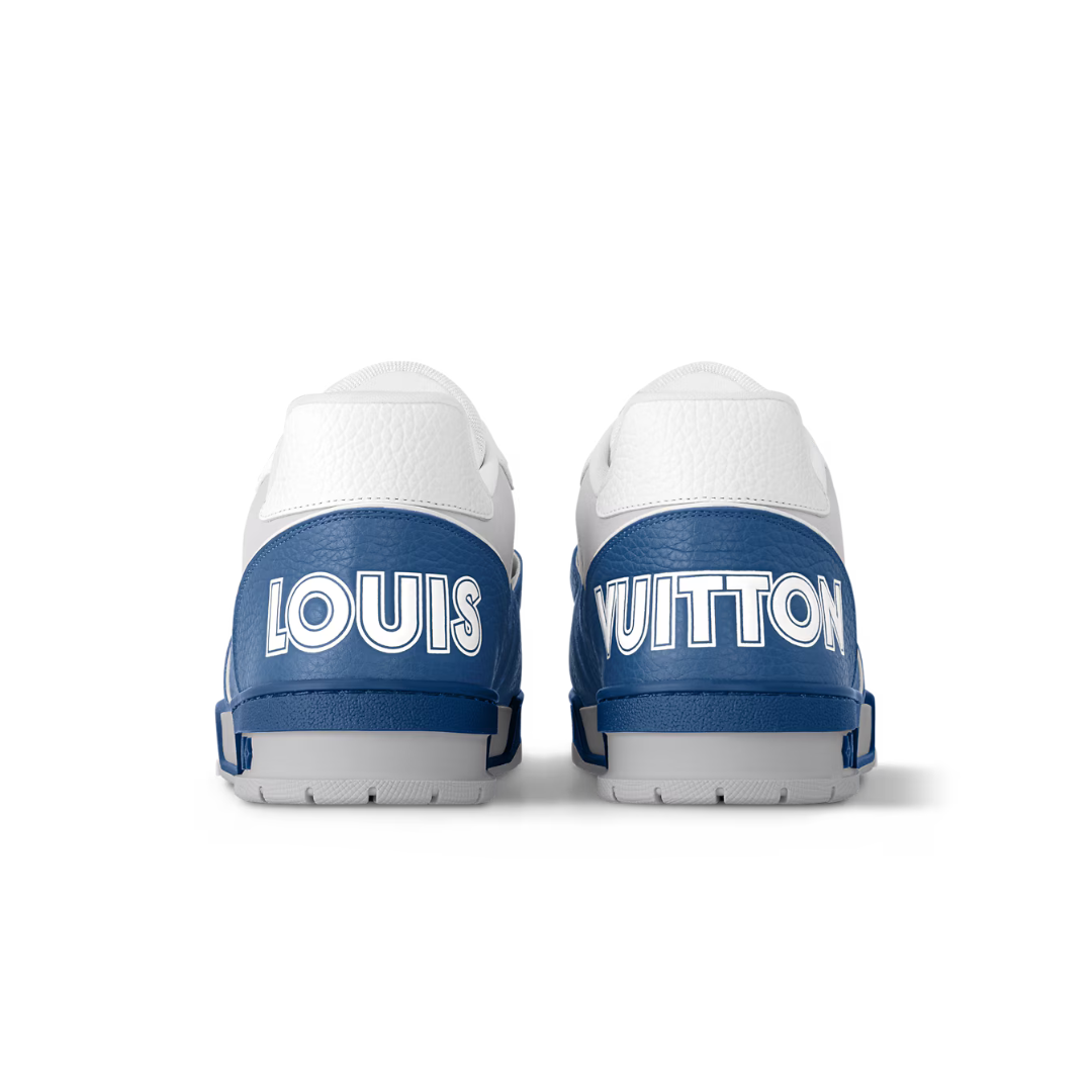 Louis Vuitton LV Trainer "White and Blue" Velcro Strap