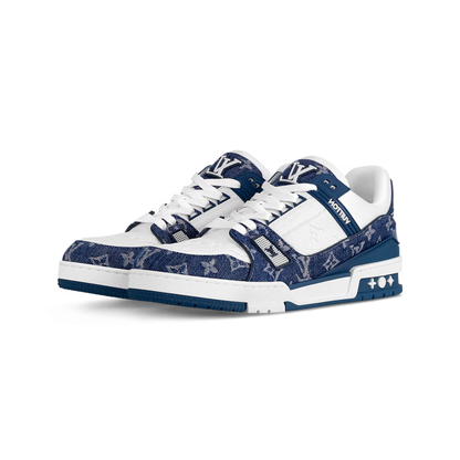 Louis Vuitton LV Trainer "White and Blue Monogram Denim"