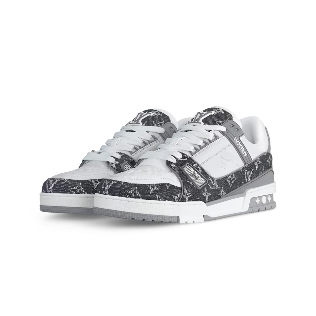 Louis Vuitton LV Trainer "White and Grey Monogram Denim"