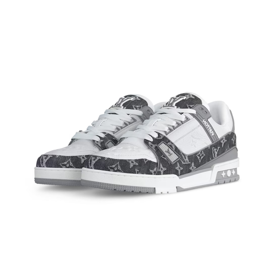 Louis Vuitton LV Trainer "White and Grey Monogram Denim"