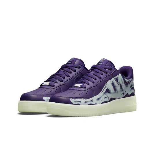 Nike Air Force 1 Low 07 "QS Purple Skeleton Halloween"