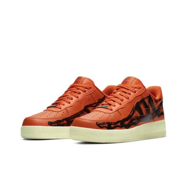 Nike Air Force 1 Low 07 "Orange Skeleton Halloween"