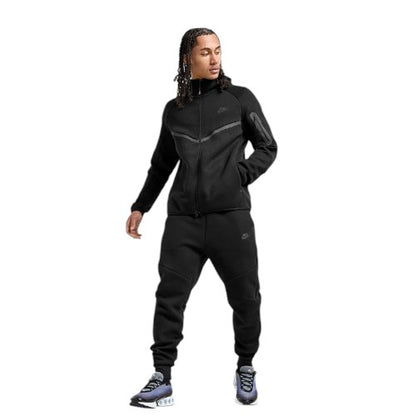 Conjunto Nike Tech Fleece Full Zip Triple Black