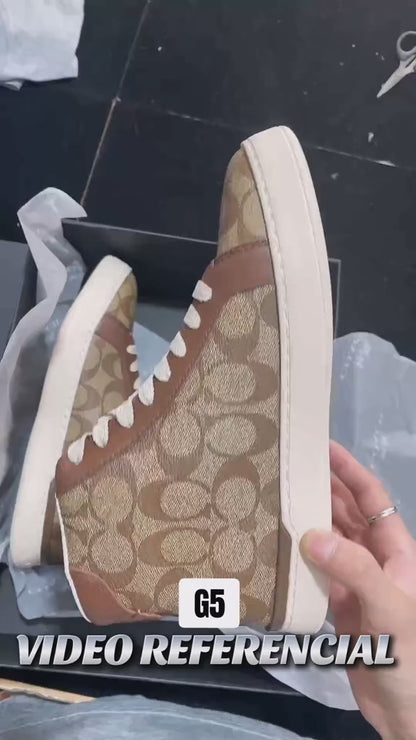 Coach High Top Comfort "Fashionable Brown Leather"